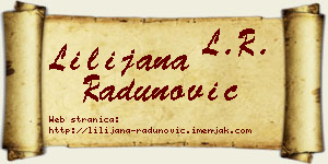 Lilijana Radunović vizit kartica